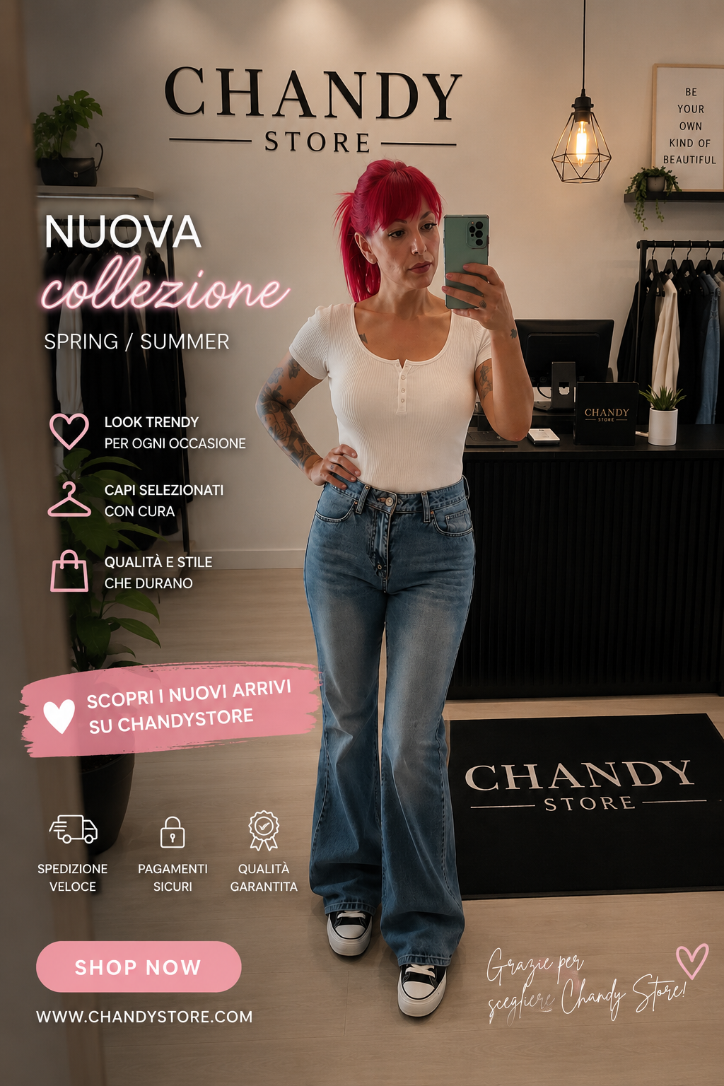 Chandy - Jeans Flare Vita Alta